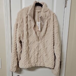 Elegant Cream Teddy Jacket